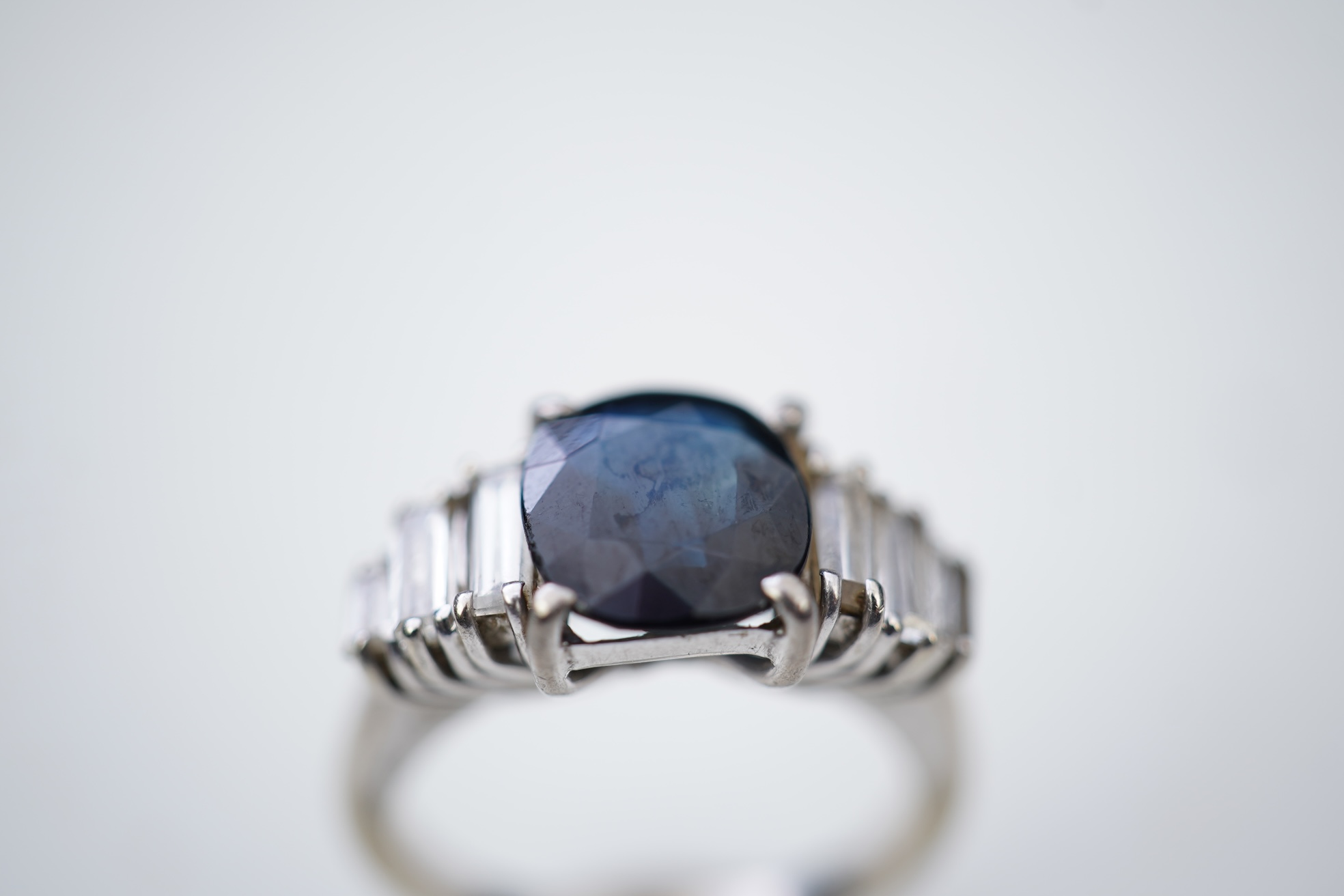 A sapphire and diamond ring